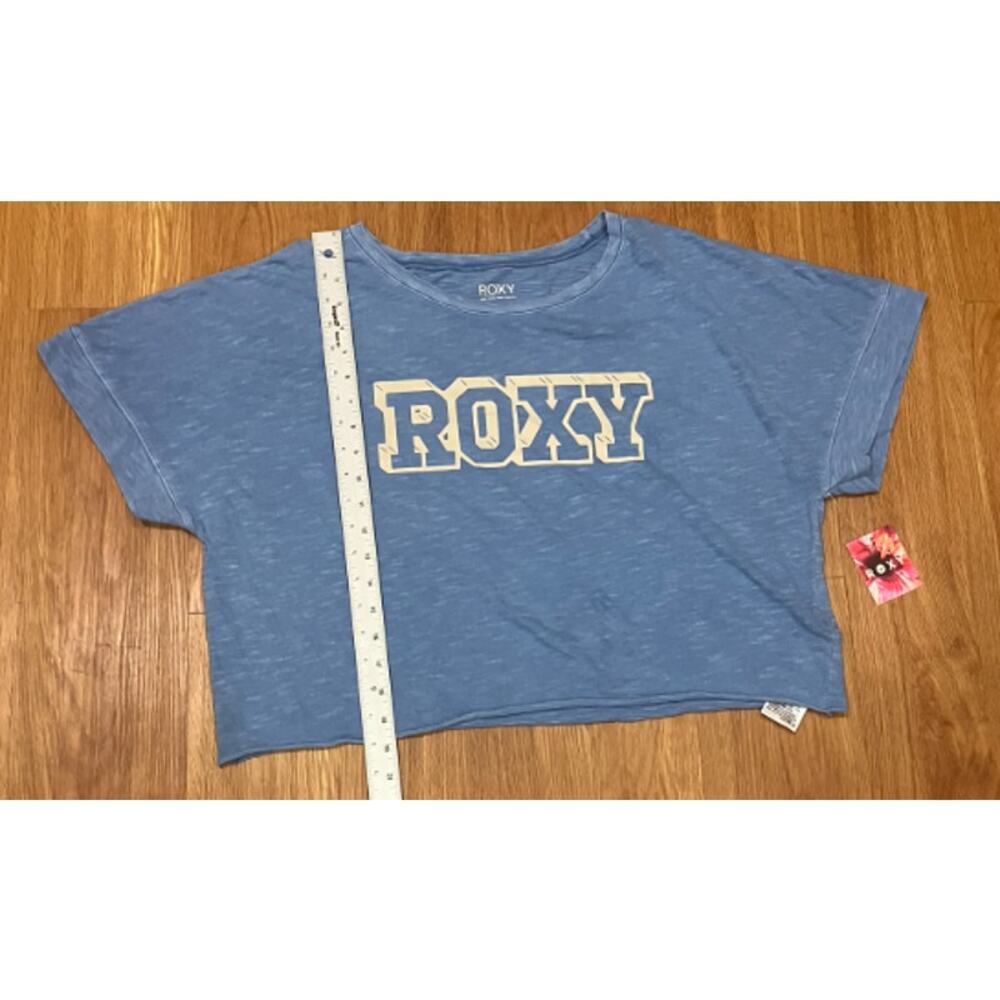 ROXY College Oversize Crop Cotton Graphic T-shirt Size L - Picture 4 of 4